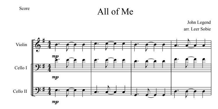 All of Me - String Trio