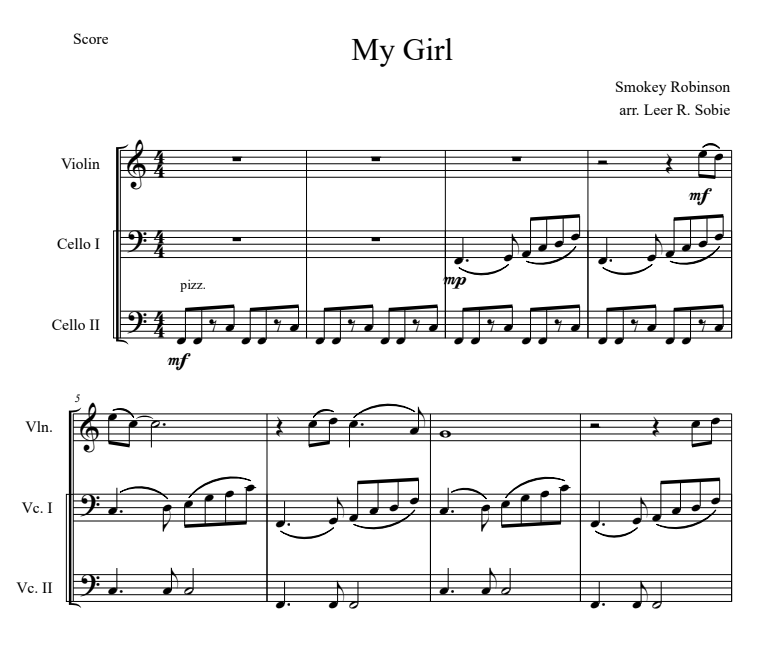 My Girl - String Trio