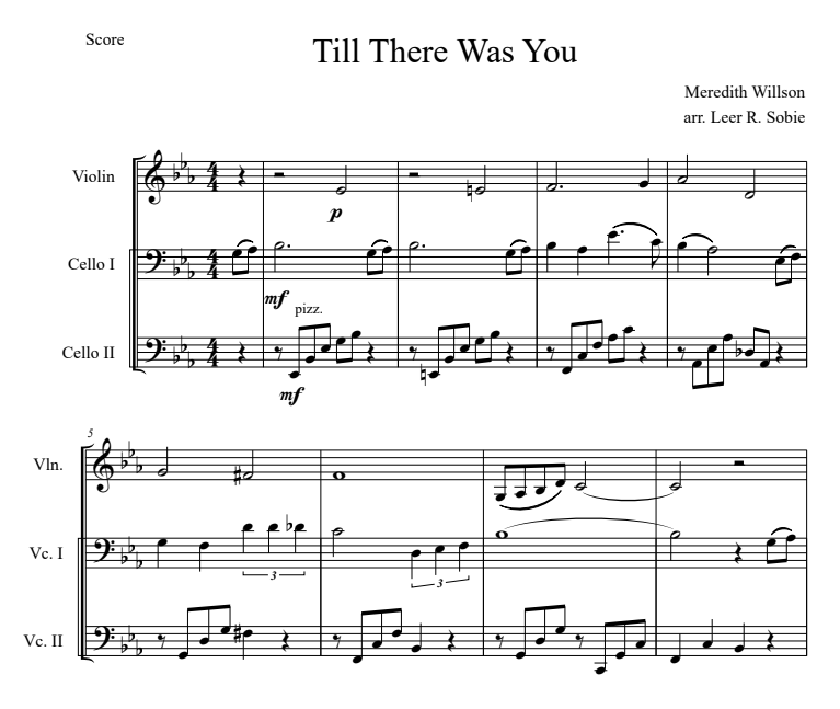 Till There Was You - String Trio
